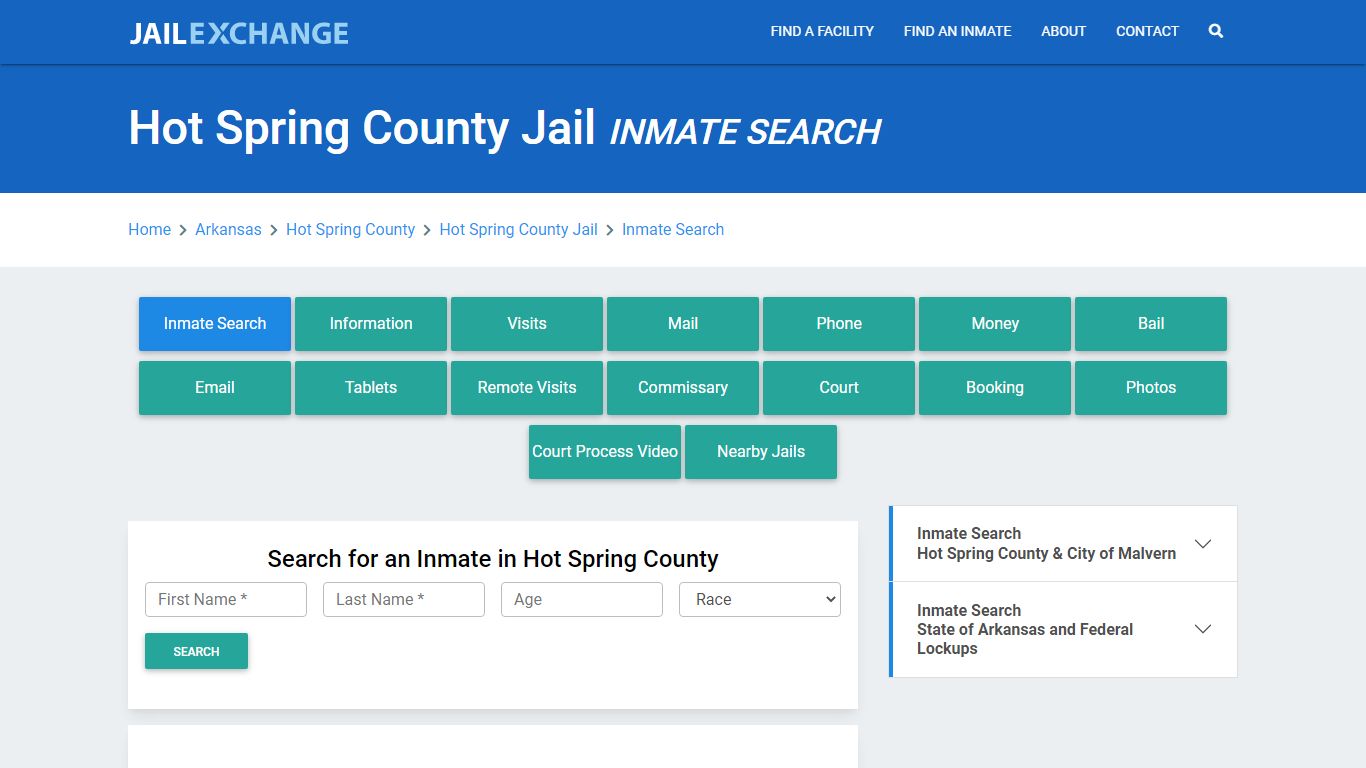 Hot Spring County Jail, AR Inmate Search: Roster & Mugshots